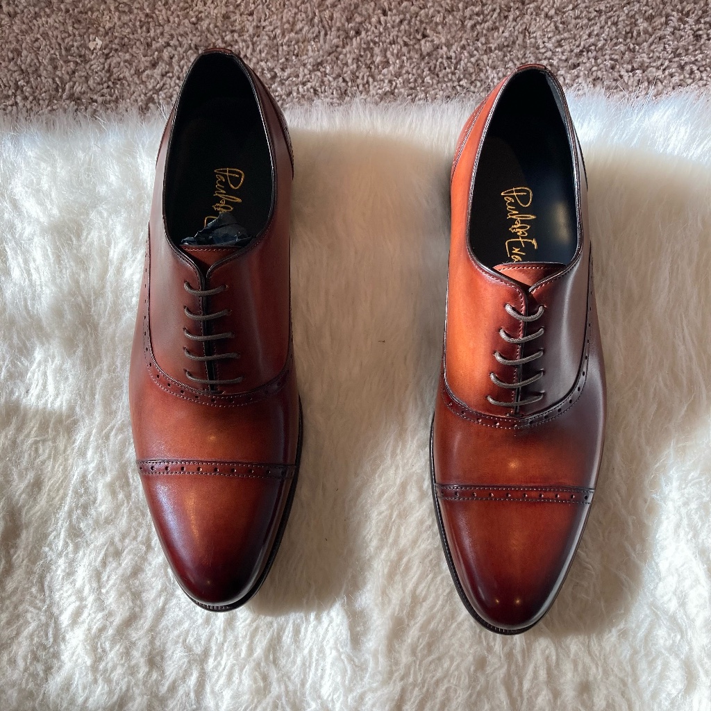 Brand New Paul Evans Brando SemiBrogue Oxford  Havana Brown
